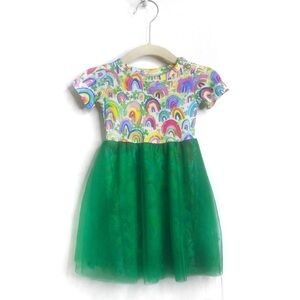 Birdie Bean Girls Riley Rainbow Dress & Leggings Set Size 0-3 mos NWT